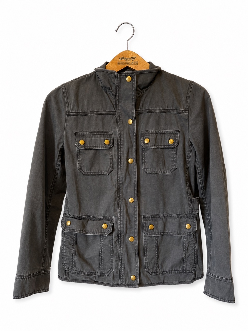 J. Crew Women’s Boyfriend Field Jacket Size XS Gray Utility Cargo Outdoor Edgy